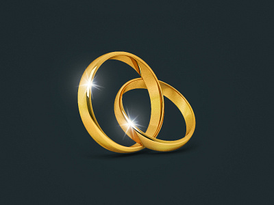 Rings Icon 3d circle engagement gold icon icons ring rings wedding