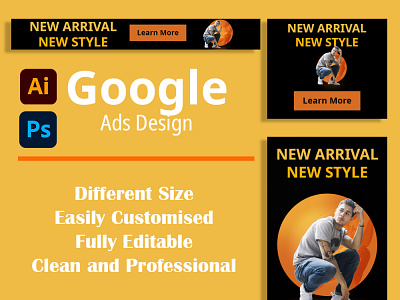 Attractive Google Ads Design banner design branding graphic design social media banner