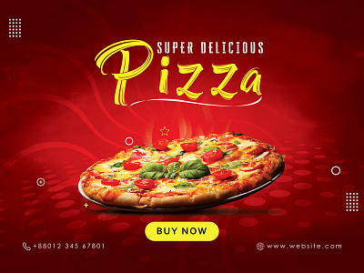 Delicious Pizza | Social Media Banner ad banner branding design graphic design social media banner web banner