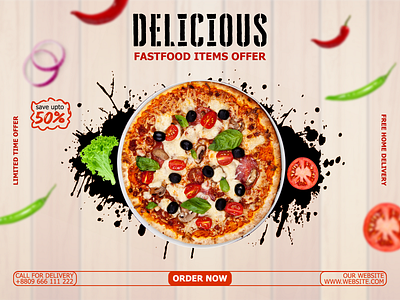 Fast Food Banner Design | Social Media Post | Ads Banner