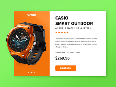 Casio Smart Outdoor design layout product card ui vietnam watch