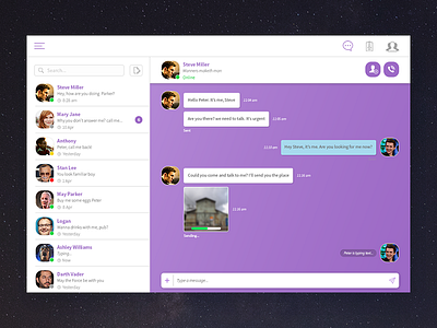 Chat app desktop interface #1