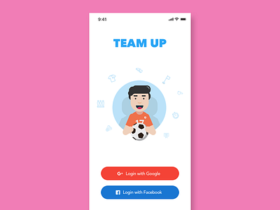 Sign in screen for Football app app application design football illustration layout log in mobile sign in ui ux vietnam