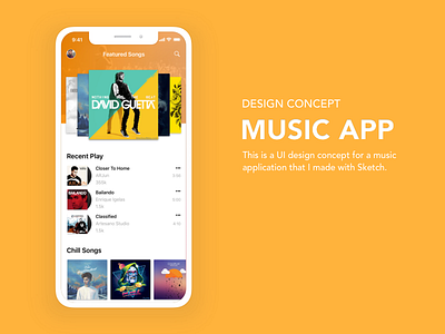 UI - Music App app design flat ios layout music redesign ui ux vietnam