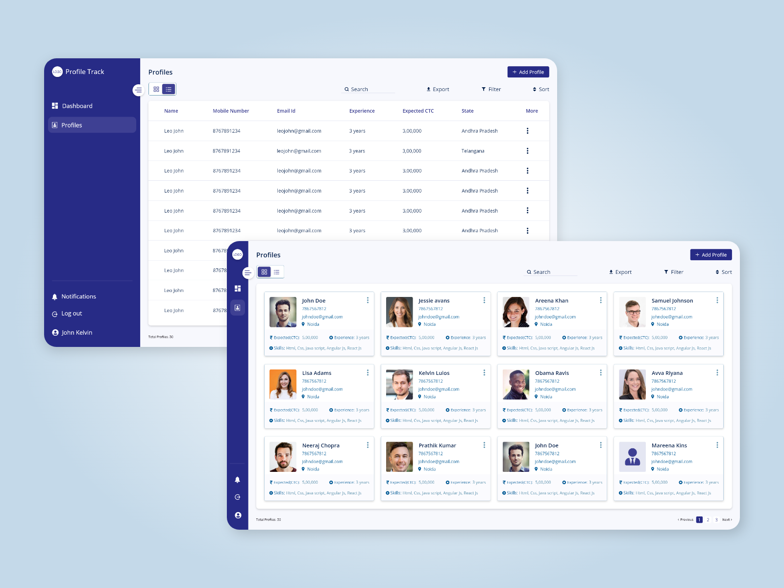 List View And Grid View