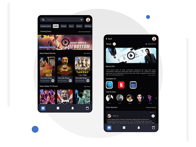 Movie guide app design app design home page mobile app movie app ott ui ux design