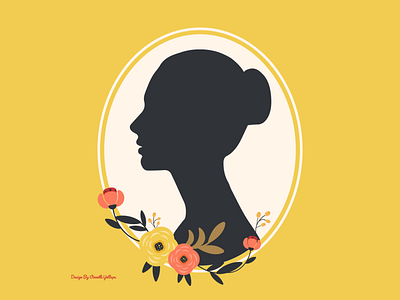 Girl face with flowers illustration design girl face graphic design illustration