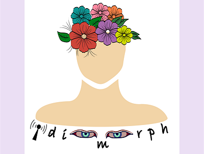 IDIOMORPH design flowers illustration logo typography design