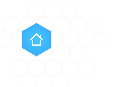 Home blue hexagon home icon line pattern