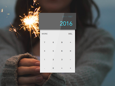 Daily UI #004 - Calculator 004 2016 calculator dailyui new years ui ux