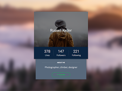 Daily UI #006 - User Profile 006 dailyui followers following likes ui user profile ux