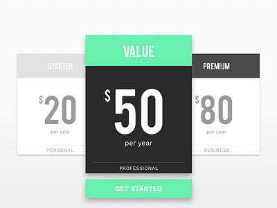 Daily UI #030 - Pricing 030 dailyui plan pricing value