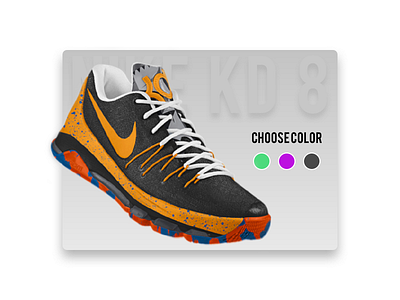 Daily UI #033 - Customize Product 033 color customize dailyui kd8 nike product shoes