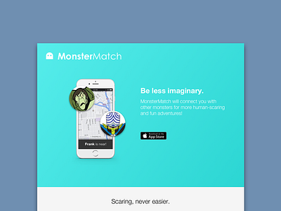 Daily UI #074 - Download App 074 app app store dailyui download landing page match monsters scare website
