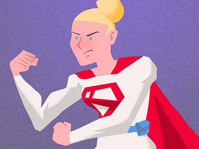 Supergirl based on a Kevin Wada design comic book illustration superhero