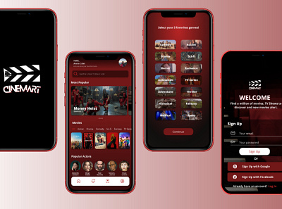 Cinemart Apps cinema design movie ui uiux ux