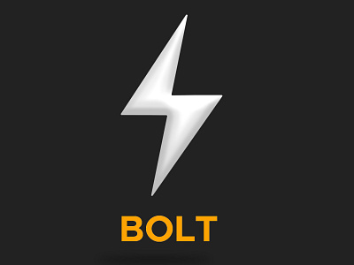 Lightning Bolt Logo 3d branding graphic design logo