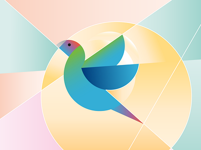 existential geometries animal bird freedom geometry health illustration parrot pets technology