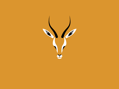 Thomson's Gazelle animals gazelle minimal design pictogram savannah