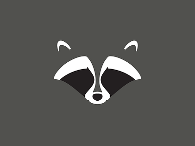 Raccoon animal animals flat design illustration minimal negative space raccoon