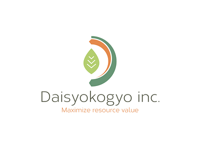 Daisyokogyo Inc green illustration leaf logo recycle waste