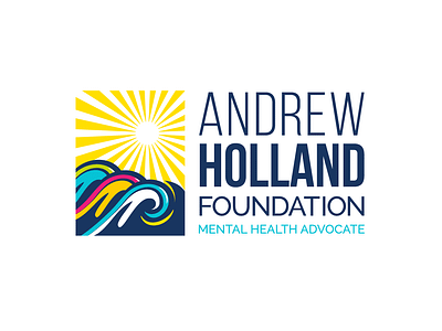 Andrew Holland Foundation foundation health illustration logo sun sunburst waves