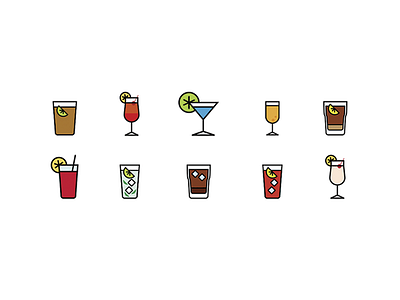 Coctails icons app coctail drinks icons ui