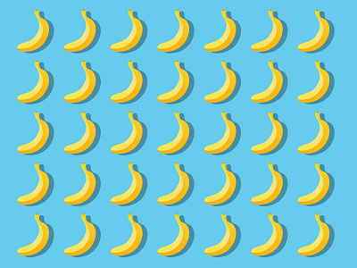 Fruit pattern banana blue flat fruit illustration pettern yellow