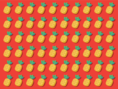 Fruit pattern flat fruit illustrstion pattern pineapple red yellow