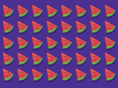Fruit pattern flat fruit illustration pettern red watermelon