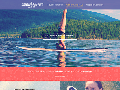 Jenny Poppitt Wellness Website branding logo nutrition pattern sup website