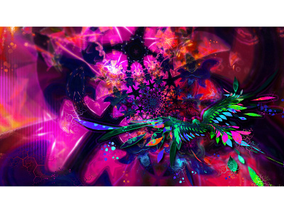 Flight into the Unknown 360art blockchain nft psychedelic virtualreality visionary