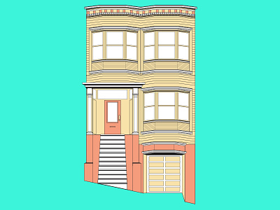 Houses of San Francisco architecture house illustration san francisco