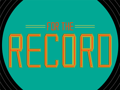 For the Record logo lettering logo record vinyl
