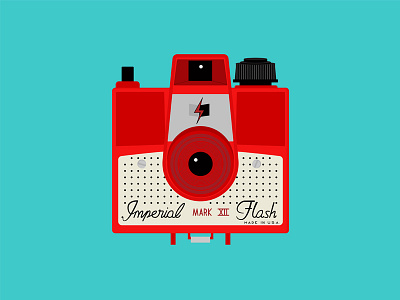 Imperial Flash Mark XII camera fifties illustration imperial vintage