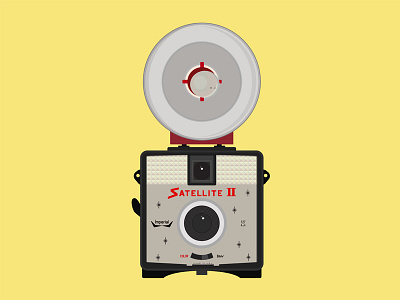 Satellite II camera fifties illustration imperial satellite vintage