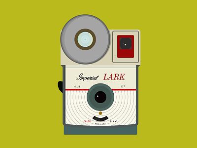 Imperial Lark camera illustration lark sixties vintage