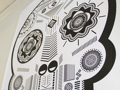 Skull - wall size illustration print skull