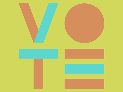 Vote Day 1 illustration lettering vote