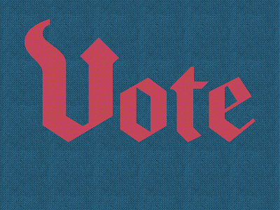 Vote Day 4 illustration lettering vote