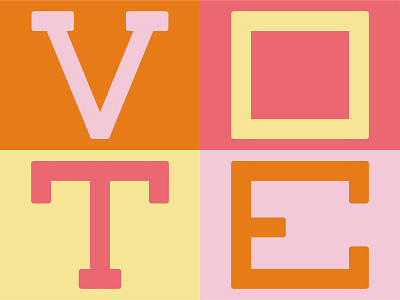 Vote Day 5 illustration lettering vote
