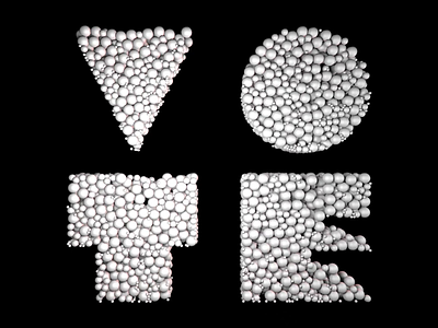 Vote - Day 31 3d c4d illustration lettering vote