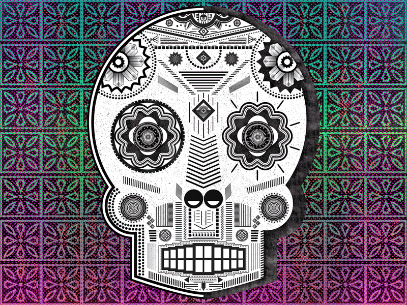 Skull gif illustration skull