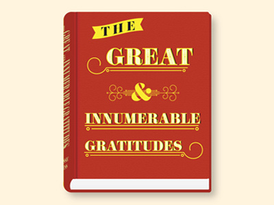 Great & Innumerable Gratitudes book lettering thank you