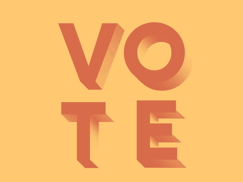 Go Vote illustration lettering motion graphic