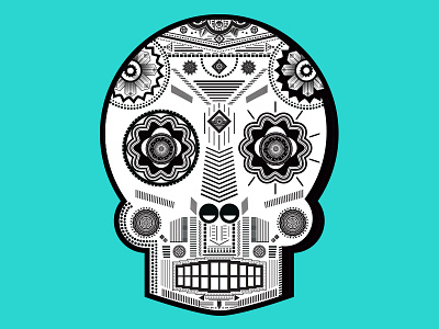 Skull detail illustration skull