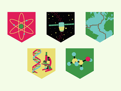 Science Icons astrophysics biology chemistry geology icons illustration physics