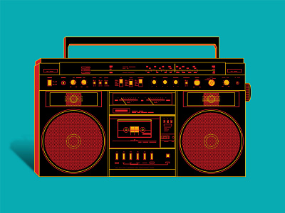 Boombox boombox illustration