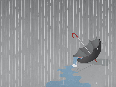 Rainfall boat danger londonart rain umbrella wallpaper waterfall