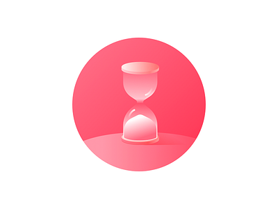 time hourglass illustration typography ui 插图